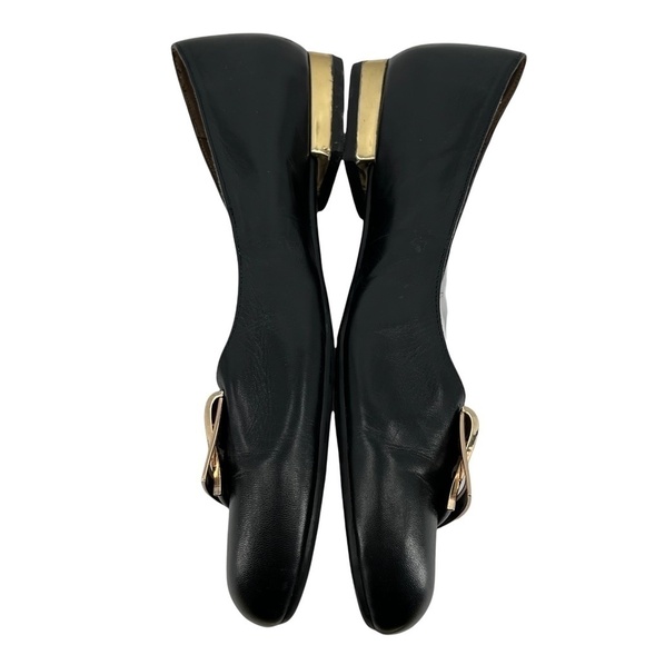 Aerosoles Black Leather Good Times Buckle Ballet Flats Size 10.5 Women’s - Picture 6 of 9
